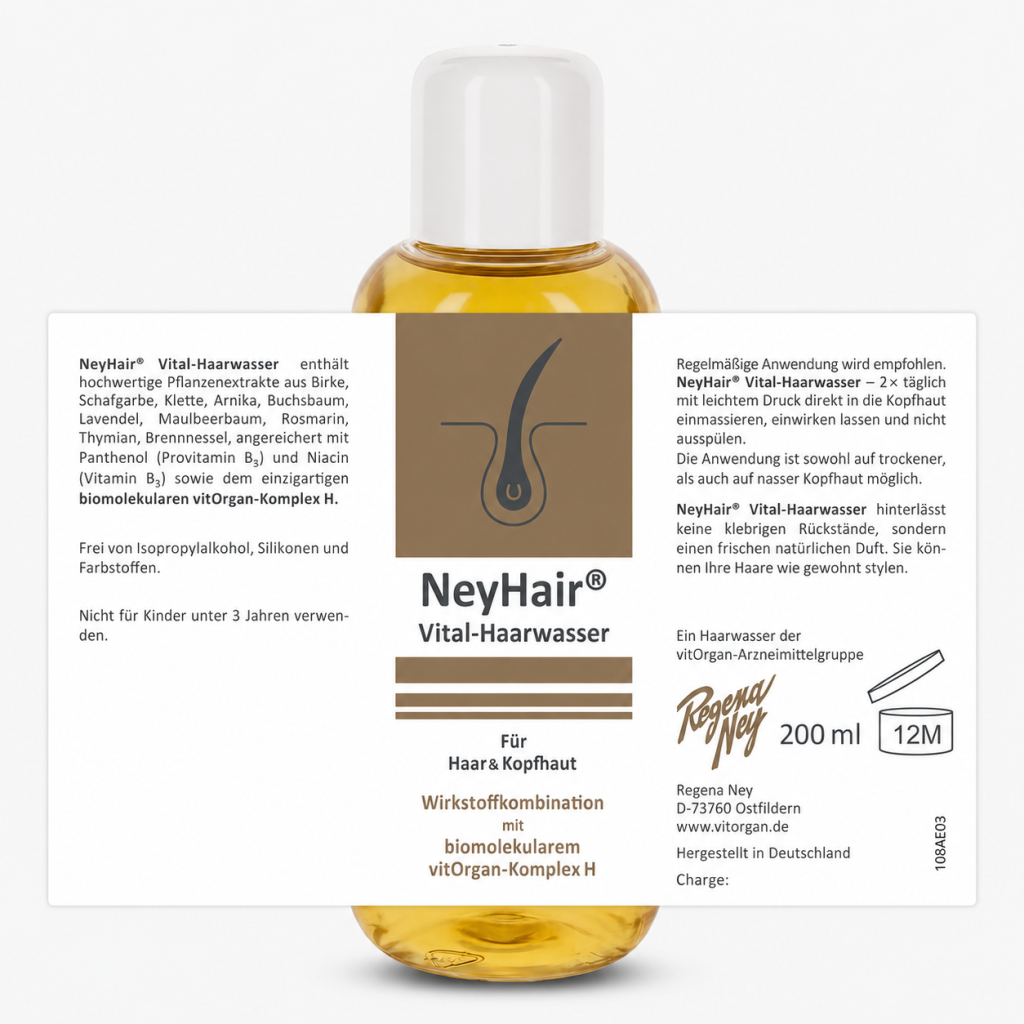 Produktbild mit Ettikett NeyHair