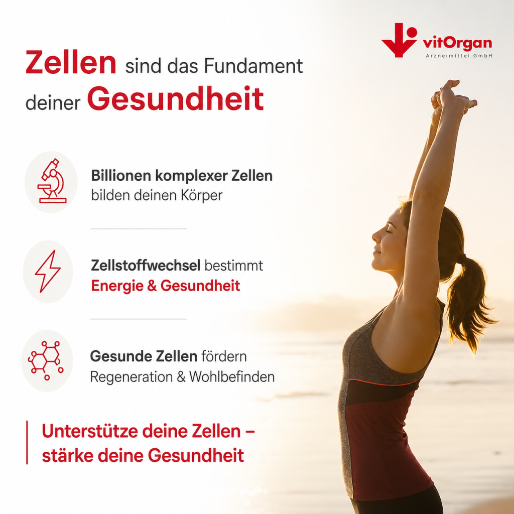 Zellen sind das Fundament der Gesundheit - Grafik